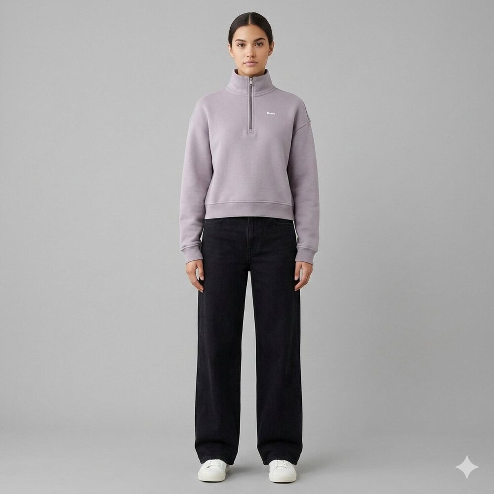 Roots Cloud Half-Zip – Gull Grey, Women’s US M – NWT